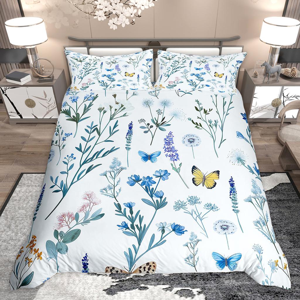 Homewish Chic Dragonfly Butterfly Bee Duvet Cover Set Wild Insect Animal Bed Set Animal Theme Quilt Cover Set