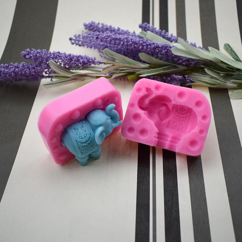 3D Üç Boyutlu Fil Modelleme Şeker Kek Kalıbı Manuel Sabun Kalıp Mum Kalıp Alçı Kalıp Puding Kalıp