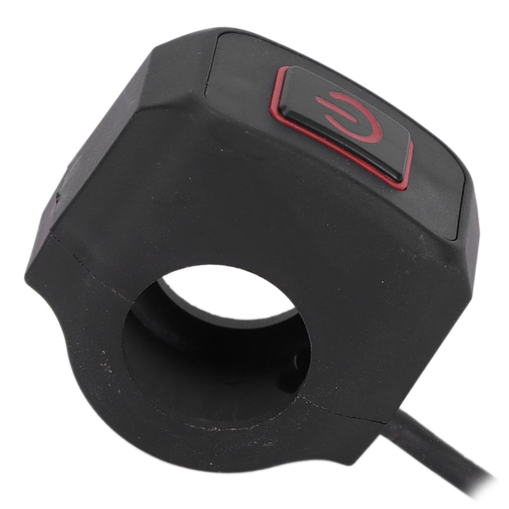 22mm Motorcycle Handlebar Switch Control Button Waterproof Universal for HeadlightRed
