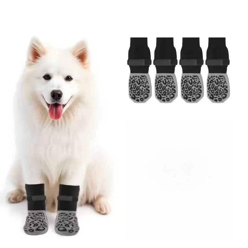 4pcs Dog Anti Slip Socks Leg Cover Medium Large Pet Shiba Inu French Bulldog Indoor Foot Wear Home Protection Supplies