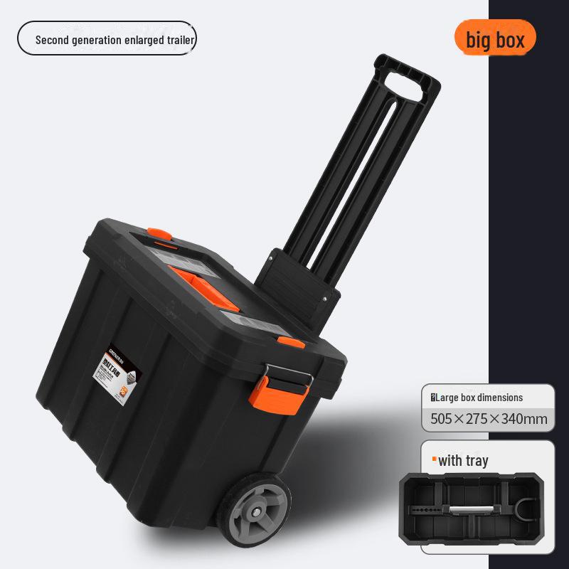 "Green Forest Portable Wheeled Tool Storage Box: Large, Multifunctional Household and Electrical Hardware Organizer"