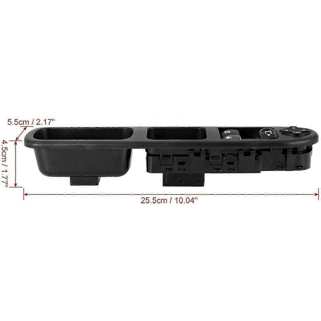 6554.QC Window Lift 207 Front Left Drive Side Power Window Master Switch, Window Lift Control Switch Suitable for Peugeot 207 (6554QC)