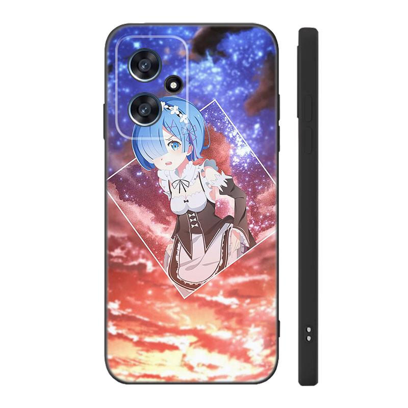 Anime Cute REM Black Silicone Phone Case For Xiaomi POCO X3 X4 NFC F3 F4 GT F5 M3 M4 M6 X5 X6 Pro 5G C55 C65 M5