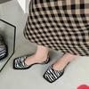 Fashion Plus Size Baotou Sandals Women's Summer New Square Toe Shallow Mouth Cover Feet One Strap Soft Sole Low Heel Shoes