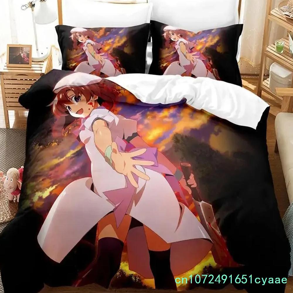 3D Druck Anime Higurashi When They Cry Bettwäsche Set Einzelbett Twin Full Queen King Size Bettset Aldult Kinder Schlafzimmer Bettbezug Sets
