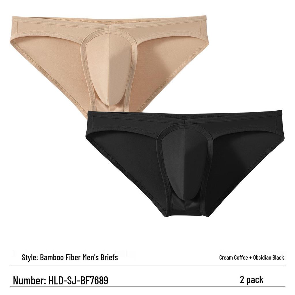 Men's Low-Rise Bamboo Triangle Underwear - Breathable, Skin-Friendly, All-Season Sportswear