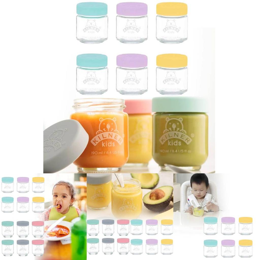 Premium Kilner Baby Food Glass Jar Set Six Versatile Containers For Freshness