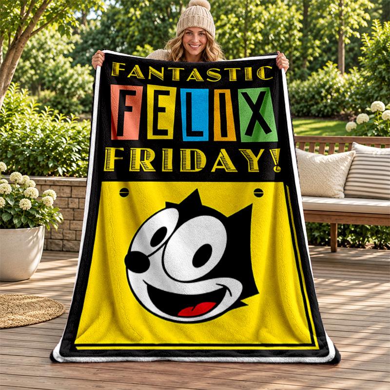 Felix the Cat deka Flísová deka Měkká útulná plyšová přehoz na pohovku postel Lehká domácí dekorace Dárky na Vánoce různé svátky