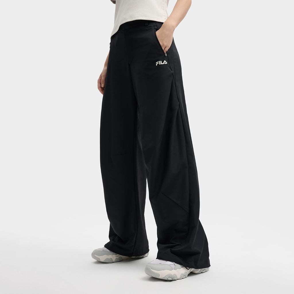 Fila Original Fashion Simple Personality Retro Sports Casual Versatile Comfortable Straight Leg Woven Pants Women Bottoms F11W539803FBK