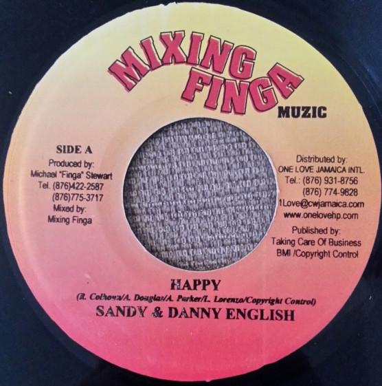 

7inch Record SANDY (48) & DANNY ENGLISH - Happy NONE Mixing Finga Mu Jamaica Reggae, Ska & Dub Used