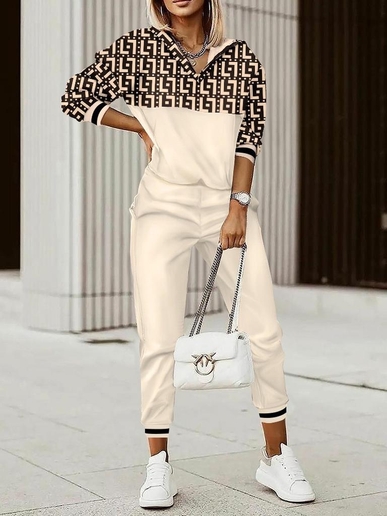 Fall Winter New Women's Clothing Sets for Work, Long Sleeve Tops and Pants