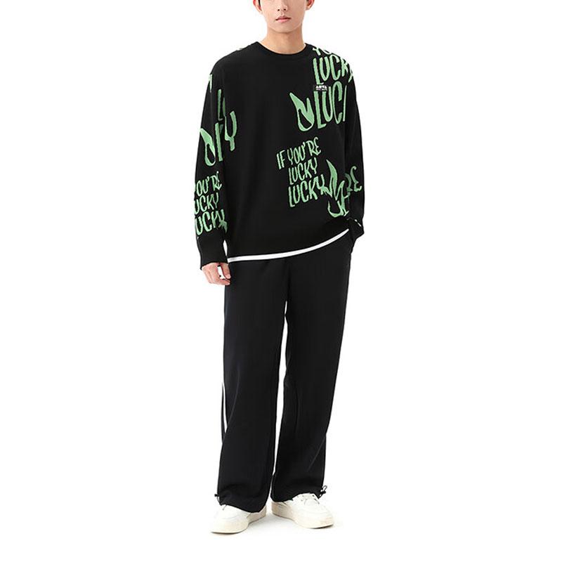 Anta Life Collection Knitwear Unisex Basic Black/Destiny Green 172348703S-2