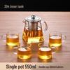 550ml Glass Teapot Set with 4 Cups