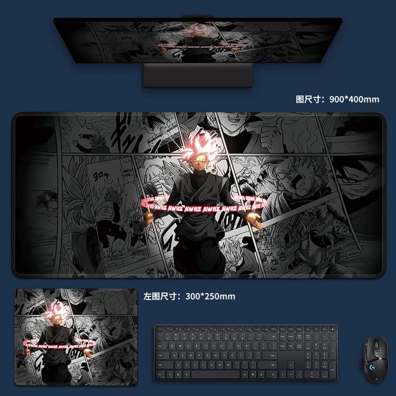 Creative PU Leather Mouse Pad Oversized Dragon Ball Computer Keyboard Pad Son Goku Animation Boys Anti-slip Mouse Pad Game E-sports Special Table Mat