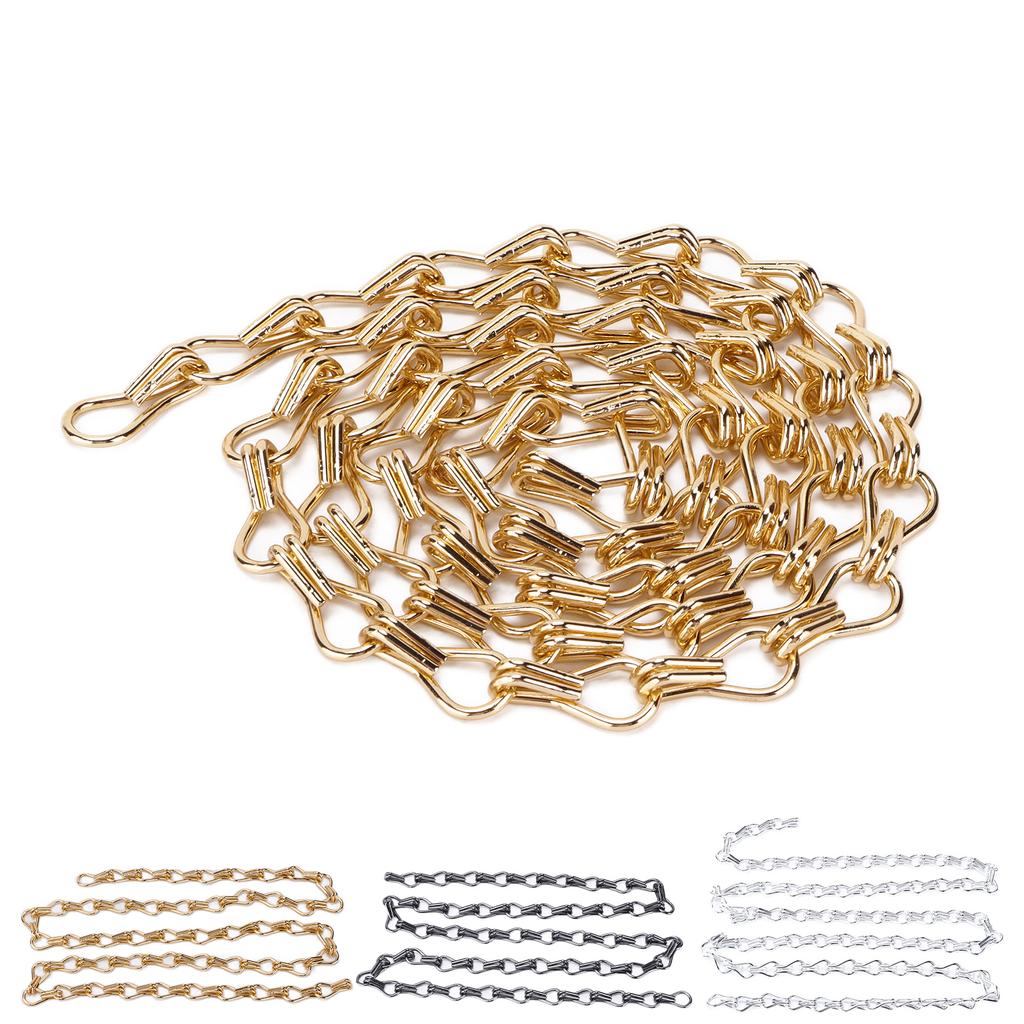 2Pcs Hanging Chain One Meter Rustproof Anticorrosion Convenient Assembly Light Fixture Chain for DIY