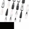 European & American Dark Cross French Manicure Press-On Nails