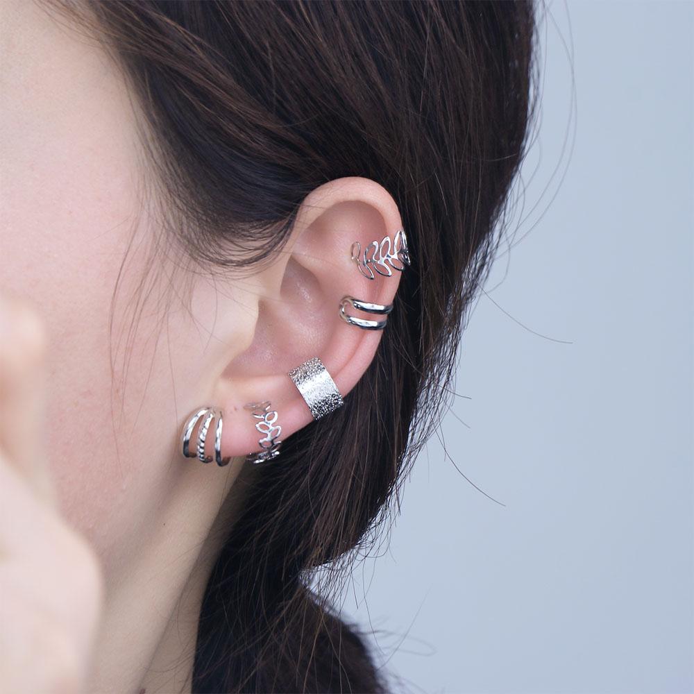 Without Pierced For Women Girl Korean Style Earrings Leaves Ear Cuff Ear Bone Clips Earring Set
