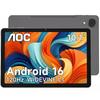 Tablet AOC M10 com o Mais Recente Android Tela IPS HD com Alta Taxa de Atualização de 120Hz Widevine L1 450nit Alto T7200 Grande 6000mAh Metal 8mm Face Dividida Fundido
