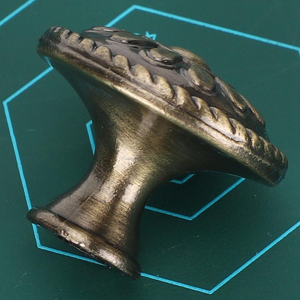 10 Set Antique Brass Furniture Handle Solid Round Cabinet Handle  Furniture Accessories