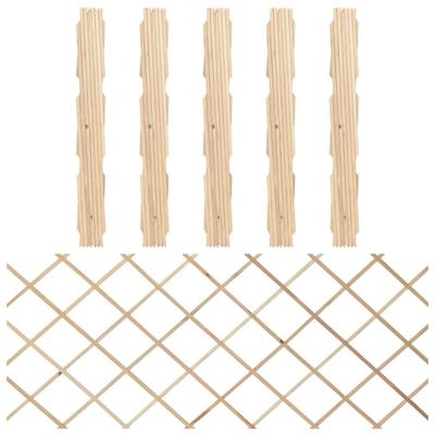 Vidaxl Lattice Fences, 5 Pcs., Solid Fir Wood, 180X80 Cm