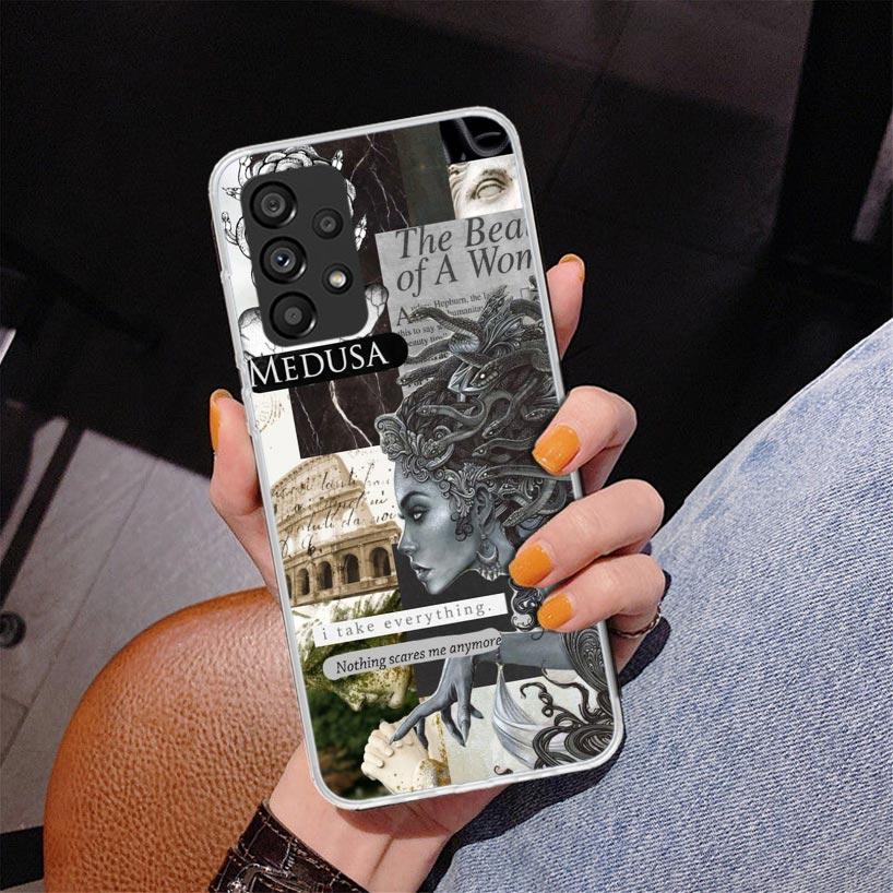 Medusa Greek Mythology Phnoe Case for Samsung Galaxy A17 A37 A57 A16 A26 A36 A56 A15 A14 A13 A55 A54 A53 A35 A34 A33 A25 A24 A23 Samsung A53