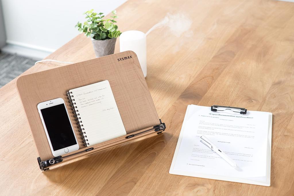 Teijin LITEM. Bookstand, White, Medium, 13-Level Adjustment, Reading Stand, Book Stand, Sheet Music Holder, Tablet Holder, Book Stopper, Foldable,