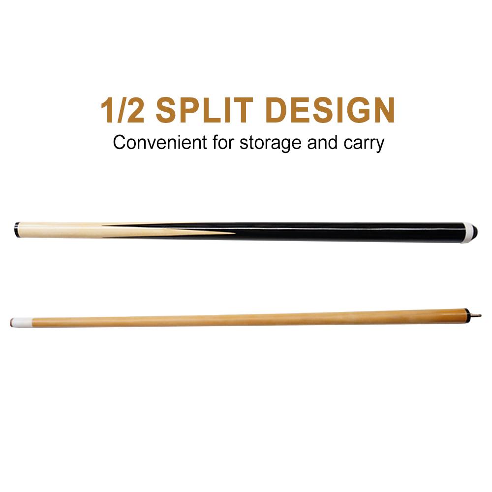 Billiards Cue Children"s/Adult"s Pool Stick Whitewood Rear Fork Design 1/2 Split Suitable for Home
