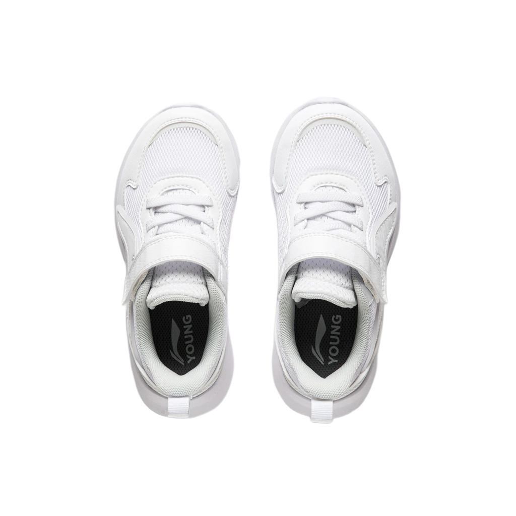 Li Ning Kids Comfortable Versatile Non-Slip Wear-Resistant Low-Top Running Shoes Kids sneaker White Purple YKNU076-3