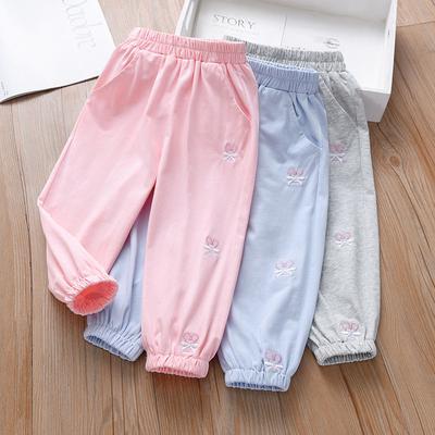Children's Fashion Pants Girls' Summer Clothes Princess Baby Casual Cropped Pants Thin Design for Summer