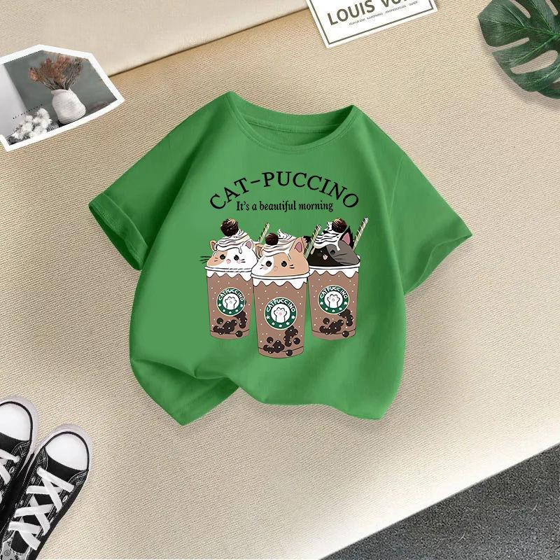 Kid T Shirt Printed Children T-shirt Kids 100% Cotton Clothes Tops 2-13Y Loose-fit Casual Crew Neck Short-sleeve T-shirt