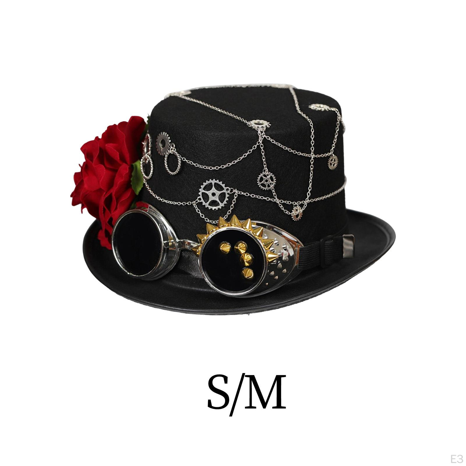 Цилиндр в стиле стимпанк для взрослых с очками — фото 4