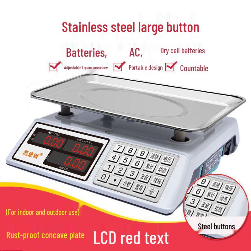 Impact-Resistant Electronic Pricing Scale for Business, Commercial Kitchen, and Vending: Durable and Drop-Proof Kilogram Measurement