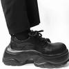 Plattform Äkta Läder Herr Casual Skor Tjock Sula Öka Herr Sneakers Trendiga Man Oxfords Skor Formella Klänningsskor