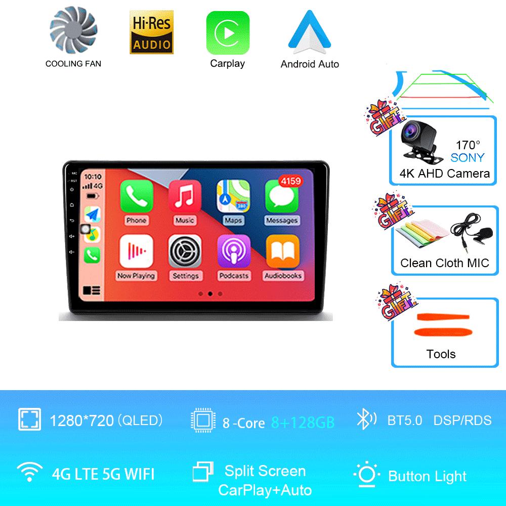 Android 14 Carplay Per Citroen Berlingo 2 B9 Peugeot Partner 2008 2009 2010 -2022 Lettore multimediale per autoradio DSP WIFI +