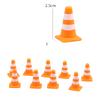10pcs Mini Traffic Cones Miniature Traffic Cones Mini Traffic Signs Barricades Signs Traffic Scene Roadblock Construction Fun for All Ages