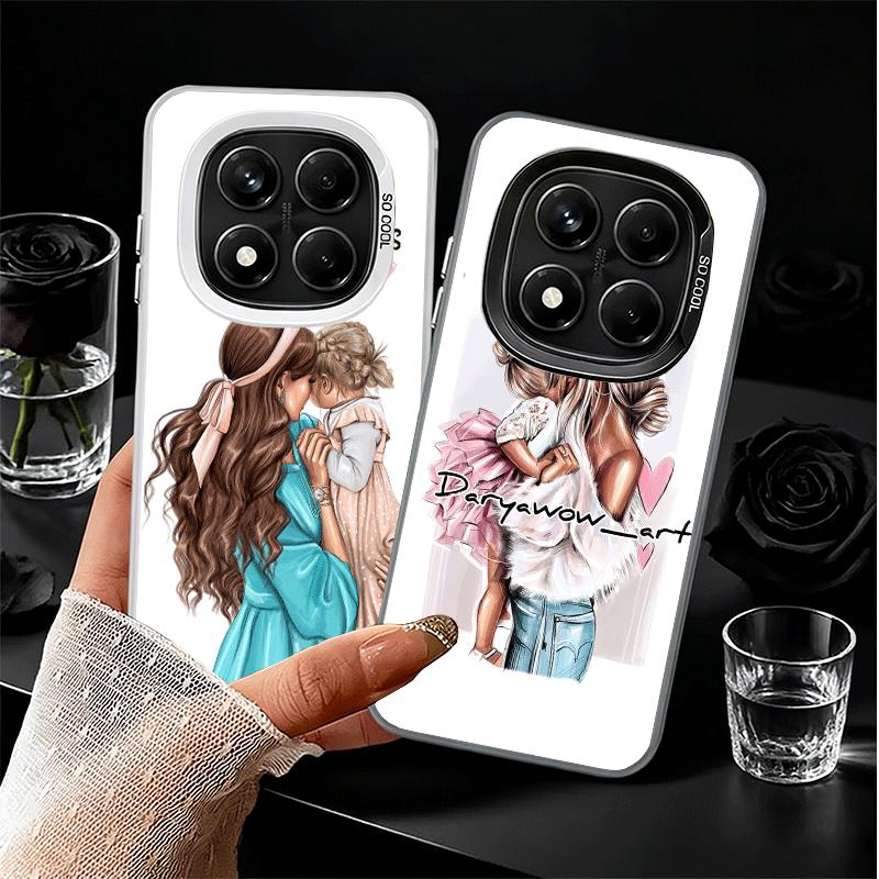 Mom Baby Girls Theme Soft Phone Case for Xiaomi Redmi Note 13 14 15 Pro Plus 12S 12 11S 11 11T 10S 10 Shockproof Cover Back Shel