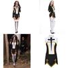 Eye-catching Naughty Nun Costume High Quality Black Fancy Dress For Women's Cosplay And Halloween