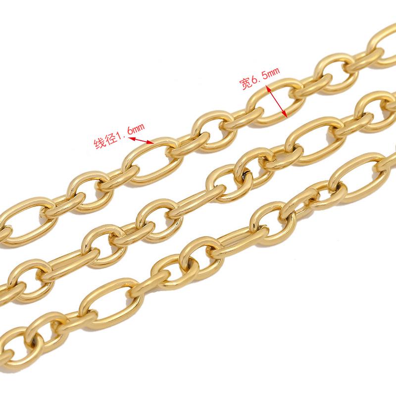 Lanț Oval Cruce din Oțel Inoxidabil 16mm DIY Bijuterii Placate în Vid