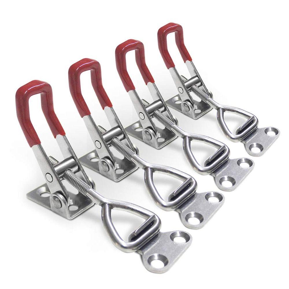 Silver Stainless Steel Latch PVC Plastic Quick Release Lock Buckle Quick Bolt Clamp Worker