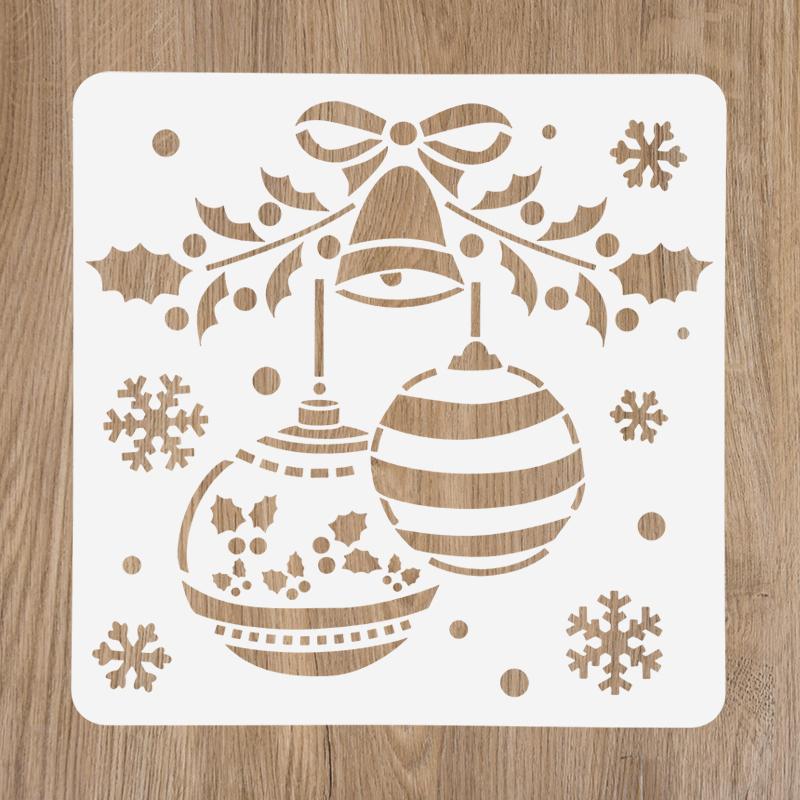 Christmas Painting Stencils Embossing Paper Card Scrapbooking Stamp Album Decoration New Year DIY Wall Window Decor Kids Gifts