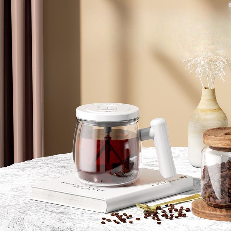 New Automatic Mixing Cup Electric Charging Coffee Cup Office Home Glass Maple Mug