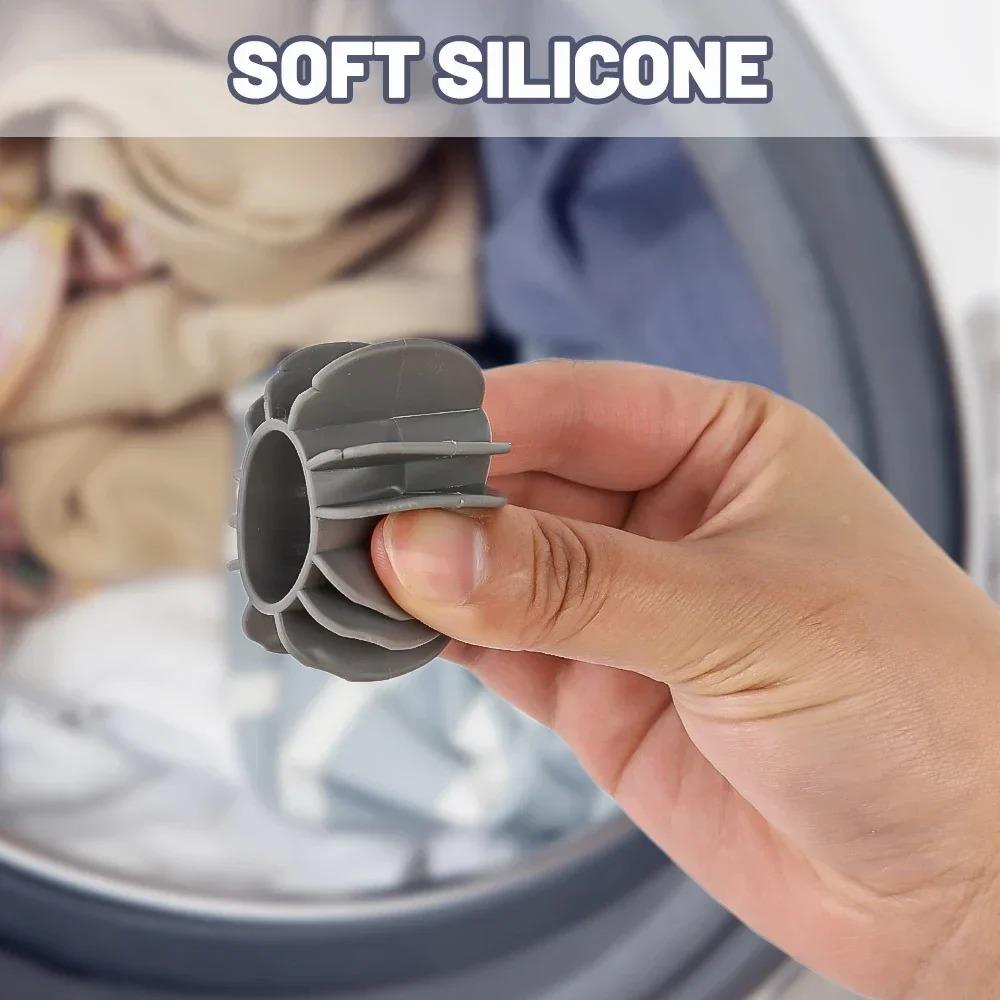 Set di 1/5/10 Pezzi di Strumenti in Silicone per la Pulizia della Biancheria - Raccogli Capelli Riutilizzabile a Forma di Fiore e Rimuovi Macchie per Lavatrici