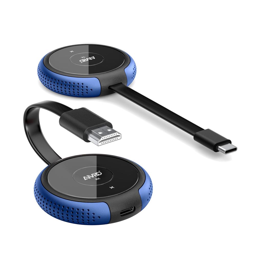 AIMIBO Trådløs HDMI-sender og HDMI-mottakersett 30M Stabil overføringsavstand Mottaker Sender for TV Kamera Trådløs til hdmi Skjerm