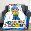 Pocoyo Personalized Name Blanket Throw Customizable Blanket Warmthful Decor Throw For Livingroom Bedding Sofa Office Chair for All Occasions