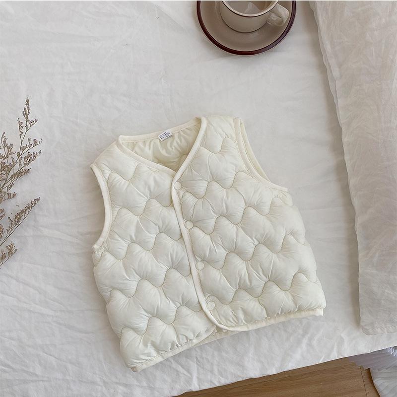 Children's Down Cotton Vest Baby Autumn and Winter New Vest Boys and Girls Vest Middle and Small Children Spring and Autumn