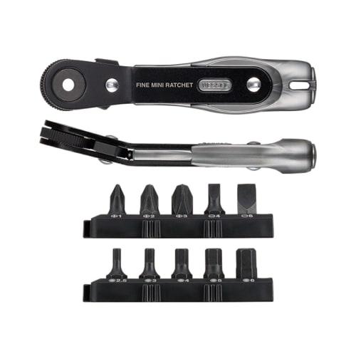 

VESSEL Ultra-Thin Fine Mini Ratchet Driver, Bend Type, with 10 Bits, TD-25B