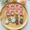 Pack of 4 Plastic Keychain Molds for Polymer Clay Crafting Handmade Jewelry Tool for Family Handmade Projects
