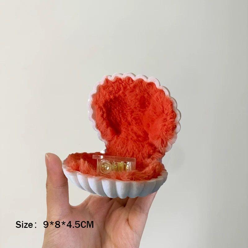 

Conch Jewelry Display Box Gift Rings Storage Case Valentines Gifts Earrings Display Boxes Jewellery Ring Holder Organizer Cases оранжевый