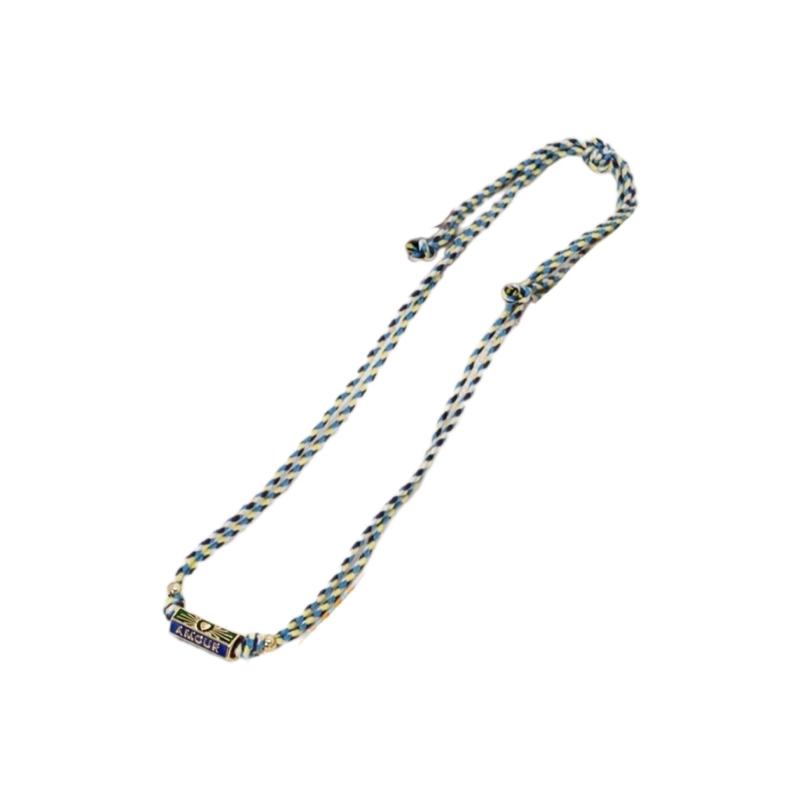

Handmade Sturdy Braided Rope Necklace in Tribal Styles Jewelry Portable for Trendy Women Seek Unique Accessories зелений