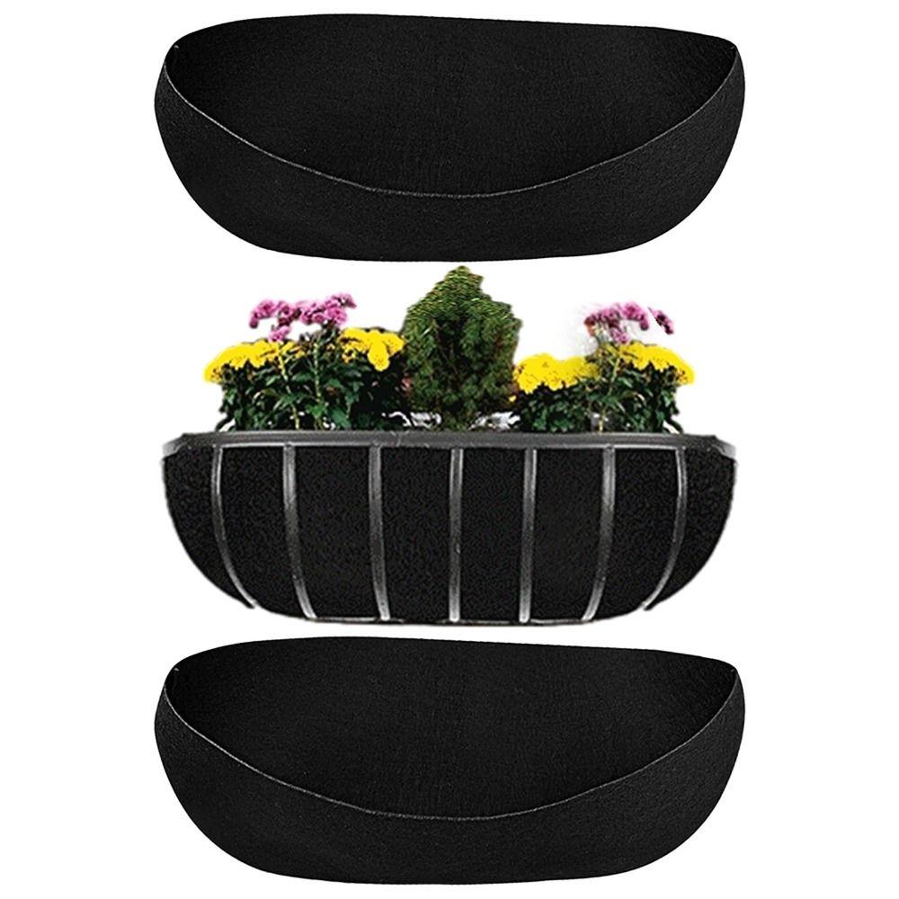 3Pcs Root-Friendly Felt Plant Pot Liners Water-Retentive Hanging Basket Liners  Garden Fence Railing